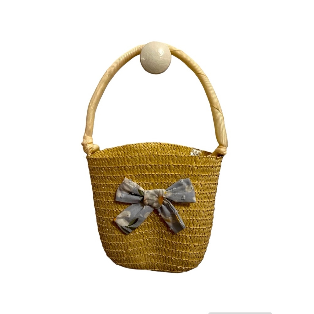 Floral spring dress for toddler with matching purse accessory - Picture 3 of 3